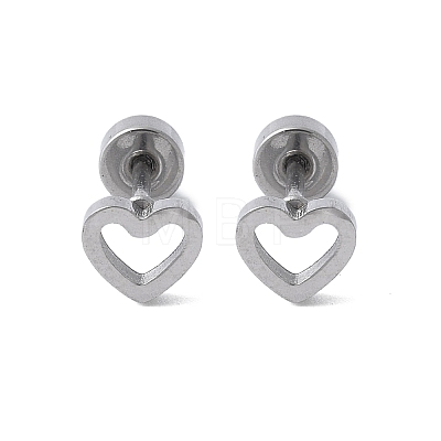 304 Stainless Steel Stud Earrings for Women EJEW-E603-05E-P-1