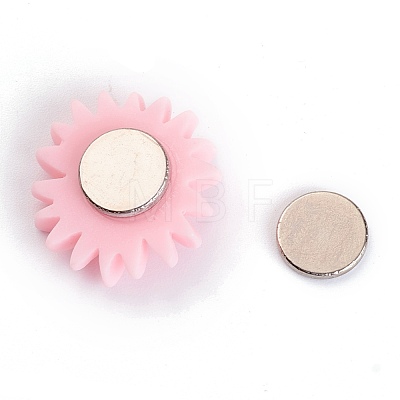 Flower Plastic Diamond Painting Magnet Cover Holder AJEW-M028-03E-1