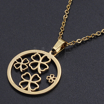 201 Stainless Steel Pendants Necklaces NJEW-S105-JN726-45-2-1