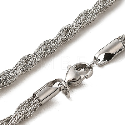 202 Stainless Steel Rope Chain Necklaces STAS-A100-13P-1