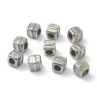 Tarnish Resistant 304 Stainless Steel European Beads STAS-H145-01I-P-1