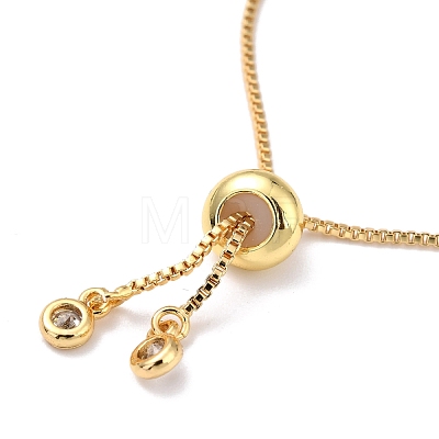 Adjustable Real 18K Gold Plated Brass Box Chain Slider Bracelets BJEW-D445-01G-1
