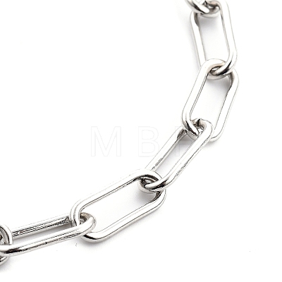 Iron Paperclip Chain Bracelets BJEW-JB0544-1