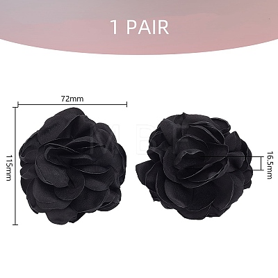 Flower Polyester Shoe Decorations AJEW-WH0471-100A-1