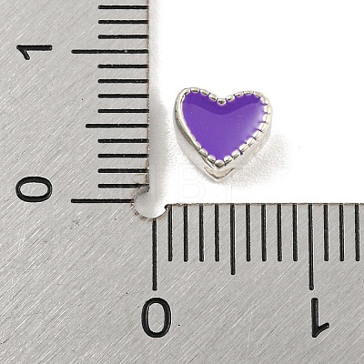 Heart Shape Silver 925 Sterling Silver Beads STER-A031-02E-1