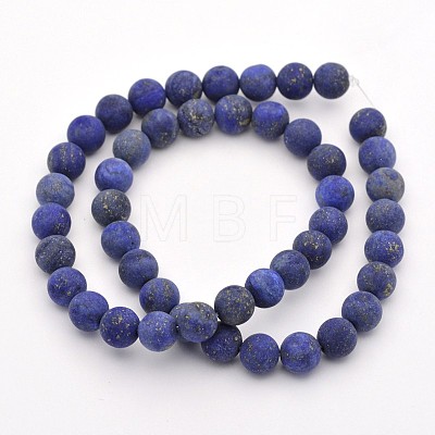 Natural Lapis Lazuli Round Beads Strands G-D660-6mm-1