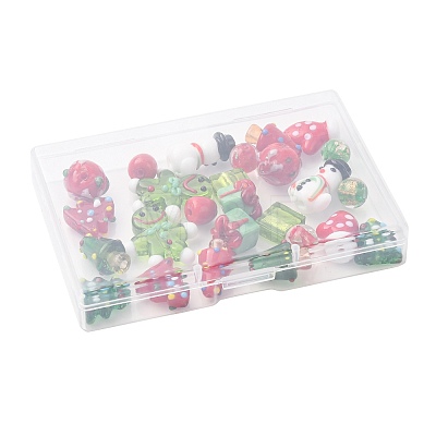 26Pcs 13 Styles Handmade Lampwork Beads LAMP-FS0001-75-1