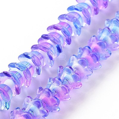 Transparent Glass Beads Strands LAMP-H061-01B-1