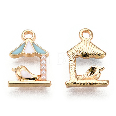Light Gold Plated Alloy Charms ENAM-T009-44A-1