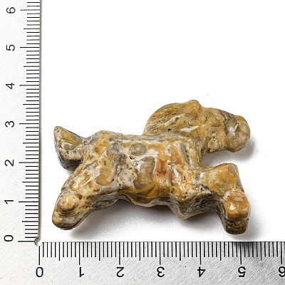 Natural Crazy Agate Carved Healing Horse Figurines DJEW-D012-05D-1