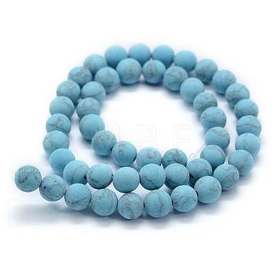 Synthetic Turquoise Beads Strands LS-G-P387-01-6mm-1