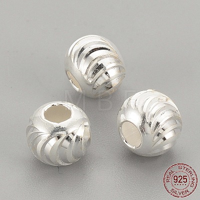 925 Sterling Silver Beads STER-S002-16-3mm-1