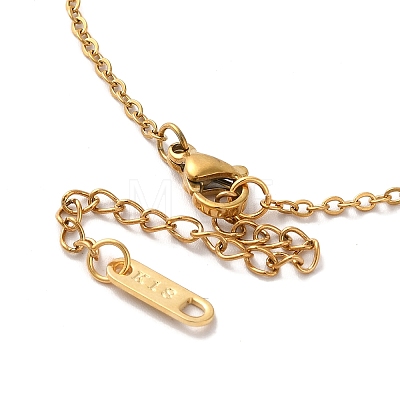 304 Stainless Steel Pandant Necklace for Men Women NJEW-O126-02G-02-1