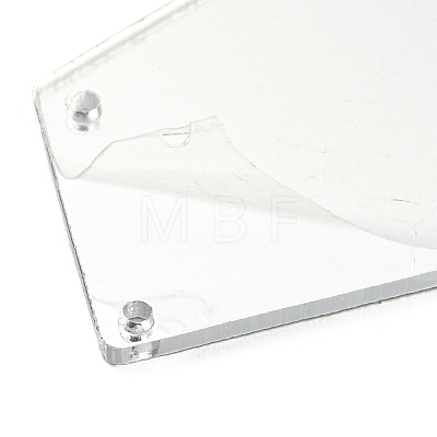 Translucent Acrylic Connector Charms MACR-G065-10A-02-1