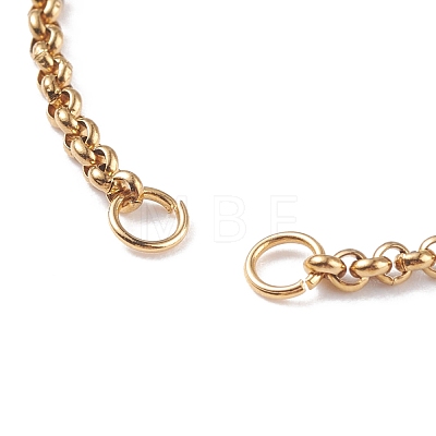 304 Stainless Steel Rolo Chain Slider Bracelet Making AJEW-JB01117-03-1
