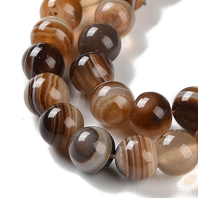 Natural Striped Agate/Banded Agate Beads Strands G-Z060-A01-B10-1