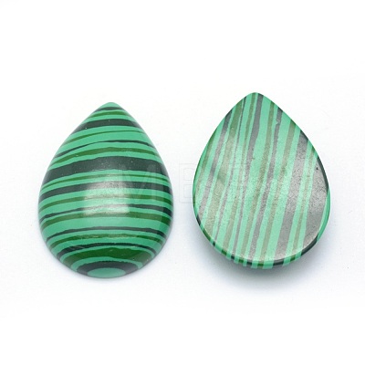 Synthetic Malachite Cabochons G-P393-G14-1