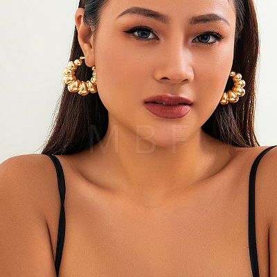 Alloy Hoop Earrings WG29B4E-05-1