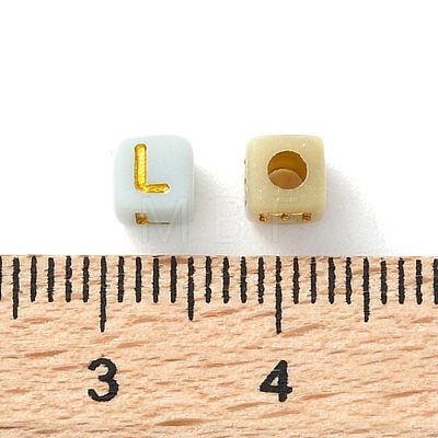 Opaque Acrylic Beads OACR-Z027-01B-1