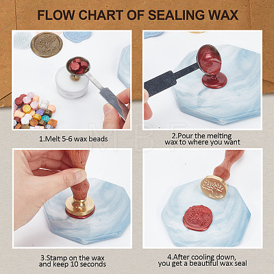 Brass Sealing Wax Stamp Head AJEW-WH0208-896-1