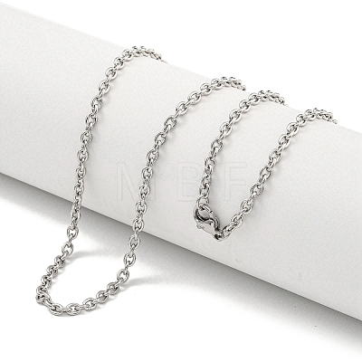 Non-Tarnish 201 Stainless Steel Cable Chain Necklaces for Women and Men NJEW-F322-10P-1