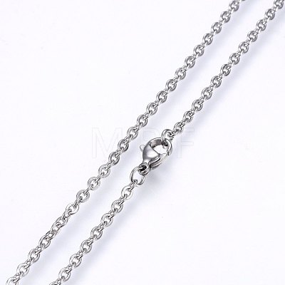 304 Stainless Steel Cable Chains Necklaces NJEW-F226-04P-08-1