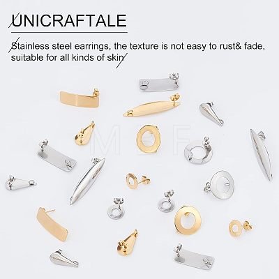 Unicraftale 304 Stainless Steel Stud Earring Findings STAS-UN0004-11-1