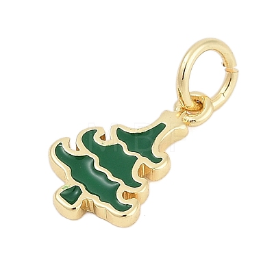 Brass Enamel Charms KK-G522-19G-1