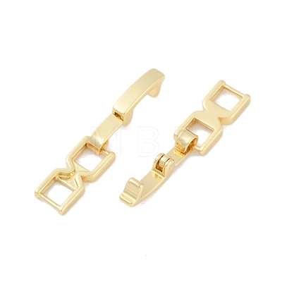 Rack Plating Brass Fold Over Clasps KK-A224-25B-G-1