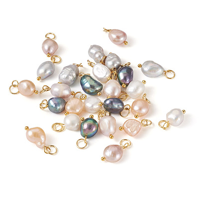 Beadthoven 30Pcs 5 Colors Natural Cultured Freshwater Pearl Pendants FIND-BT0001-24-1