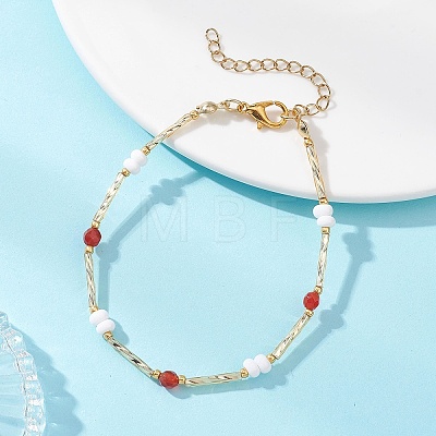4Pcs Glass Seed Beaded Bracelets for Women BJEW-MZ00261-1