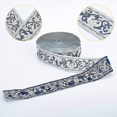 Ethnic Style Embroidery Polycotton Ribbons OCOR-WH0066-87-1