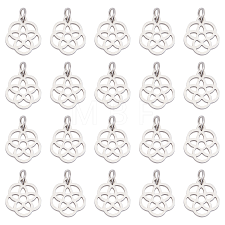 304 Stainless Steel Pendants STAS-UN0018-96P-1