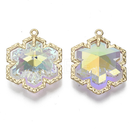 Glass Rhinestone Pendants GLAA-N038-14A-A01-1