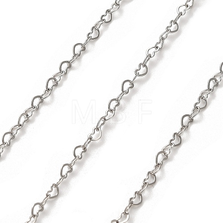 304 Stainless Steel Heart Link Chains CHS-A016-33P-A-1