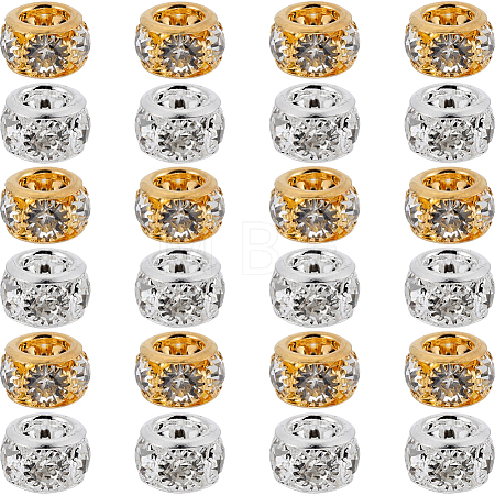 40Pcs 2 Colors Brass Spacer Beads KK-SC0003-97-1