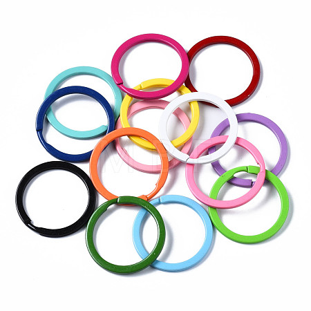 Spray Painted Iron Split Key Rings KEYC-S255-003-1