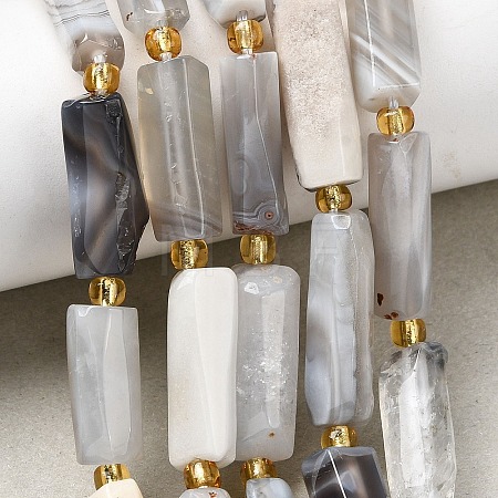 Natural Botswana Agate Beads Strands G-D353-A11-1