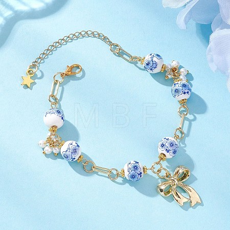 Alloy Charm Bracelets BJEW-JB12911-1