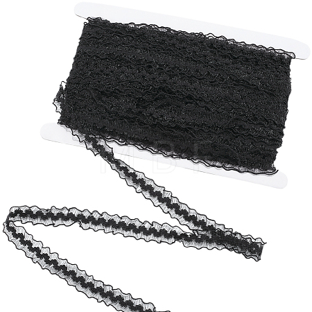25M Nylon Elastic Pleated Lace Trim OCOR-CY0001-13B-1