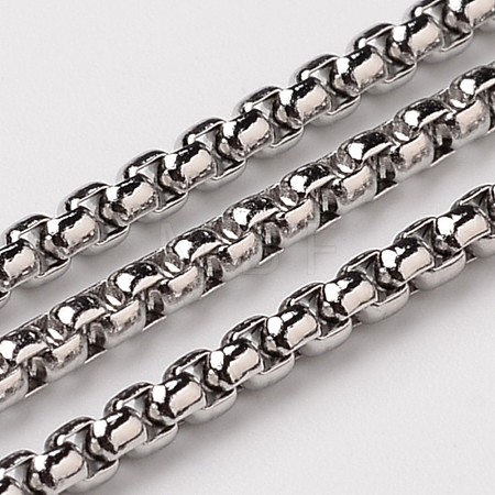 Tarnish Resistant 304 Stainless Steel Box Chains CHS-L015-20-1