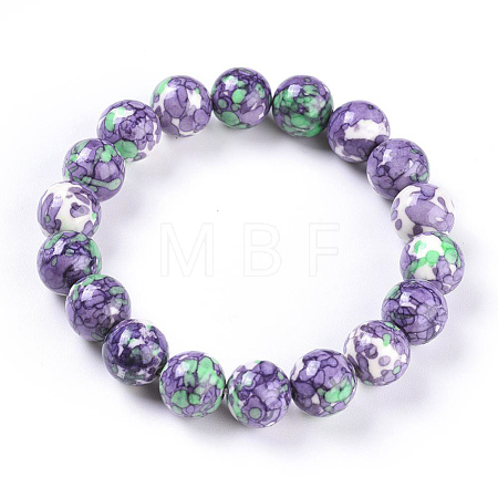 Ocean White Jade Stretch Bracelets X-BJEW-G019-3-1
