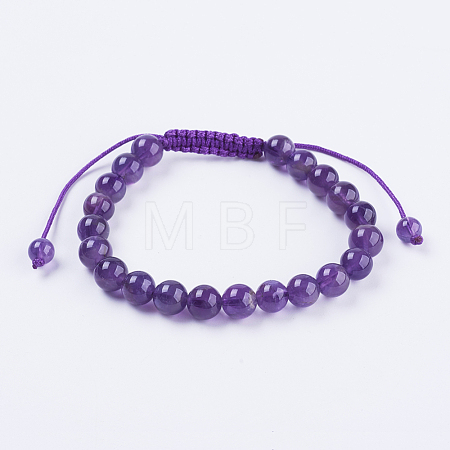 Adjustable Nylon Cord Braided Bead Bracelets BJEW-F308-55B-1