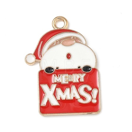 Christmas Alloy Enamel Pendants ENAM-B035-02F-07KCG-1