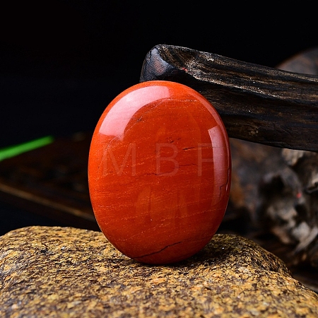 Natural Red Jasper Oval Palm Stone Massager LS-PW-WG63539-22-1