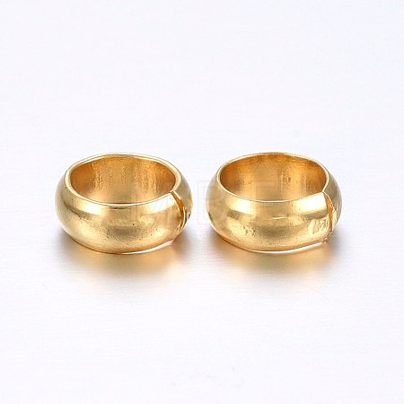 304 Stainless Steel Crimp Beads Covers STAS-O098-04G-02-1