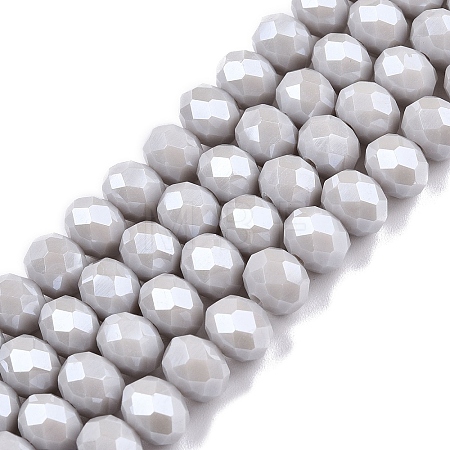 Electroplate Glass Beads Strands EGLA-A044-P8mm-A19-1