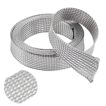 304 Stainless Steel Wire Braided Strap STAS-WH0044-114D-1