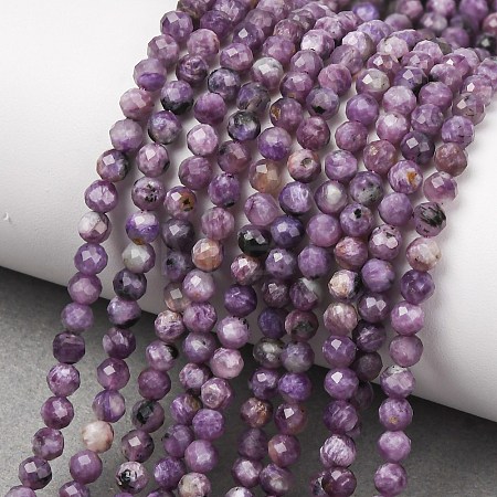 Natural Charoite Beads Strands GG-CBAA8F4-B09-4mm-A-1