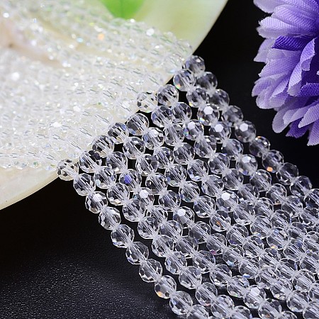 Imitation Austrian Crystal Bead Strands G-M181-6mm-01A-1